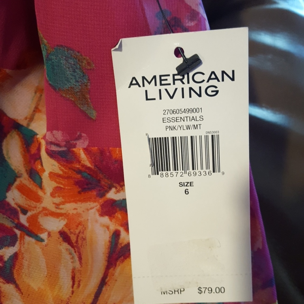 Women's New American Living v- neck dress size 6 - Picture 4 of 8